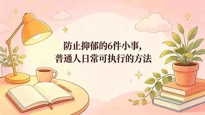 付费文章：防止抑郁的6件小事，普通人日常可执行的方法-迦哆网创社