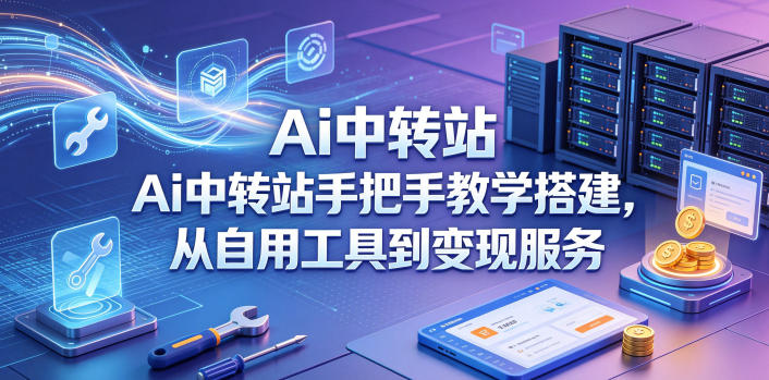 Ai中转站手把手教学搭建，从自用工具到变现服务-迦哆网创社