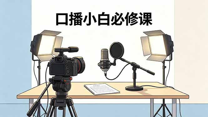 口播小白必修课：录像收音灯光设备+脚本撰写，搭专业级录制场景-迦哆网创社
