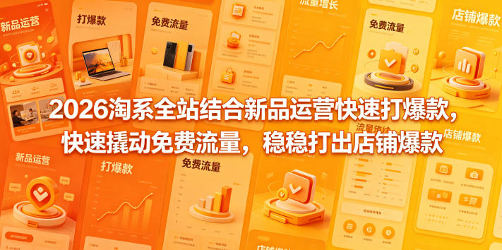 2026淘系全站结合新品运营快速打爆款，快速撬动免费流量，稳稳打出店铺爆款(更新5月12日)-迦哆网创社
