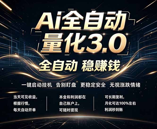 EA黄金量化,全天无人值守,24小时不停干,小白轻松操作,日入1000+-迦哆网创社