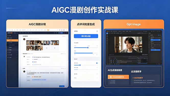 AIGC漫剧创作实战课,提示词批量生成分镜剧本,Gpt image+维洛全流程教学助你AI变现-迦哆网创社