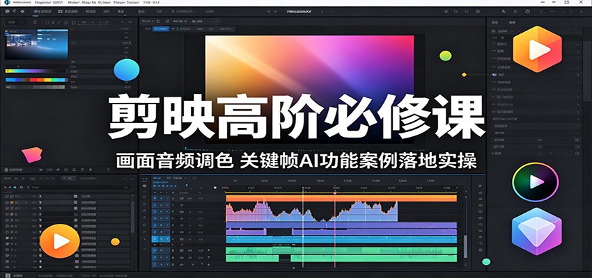 剪映高阶必修课:画面音频调色,关键帧AI功能案例落地实操-迦哆网创社