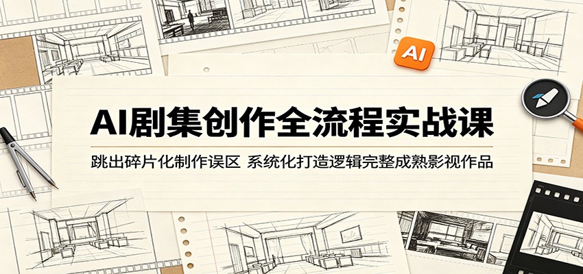 AI剧集创作全流程实战课：跳出碎片化制作误区，系统化打造逻辑完整成熟影视作品-迦哆网创社