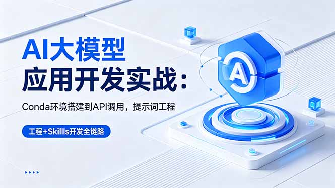AI 大模型应用开发实战：Conda环境搭建到API调用，提示词工程+Skills开发全链路-迦哆网创社