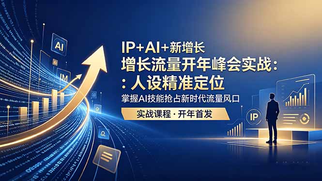 IP+AI+新增长 流量开年 峰会实战:人设精准定位 掌握AI技能抢占新时代流量风口-迦哆网创社