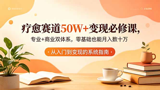 疗愈赛道50W+变现必修课，专业+商业双体系，零基础也能月入数十万-迦哆网创社