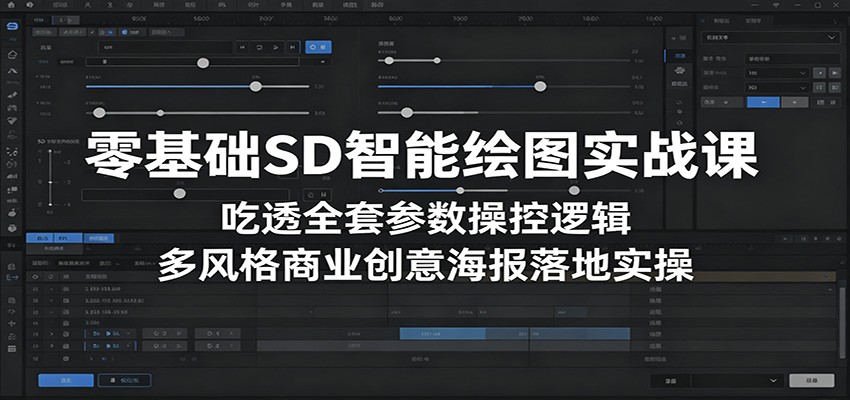 零基础SD智能绘图实战课：吃透全套参数操控逻辑，多风格商业创意海报落地实操-迦哆网创社