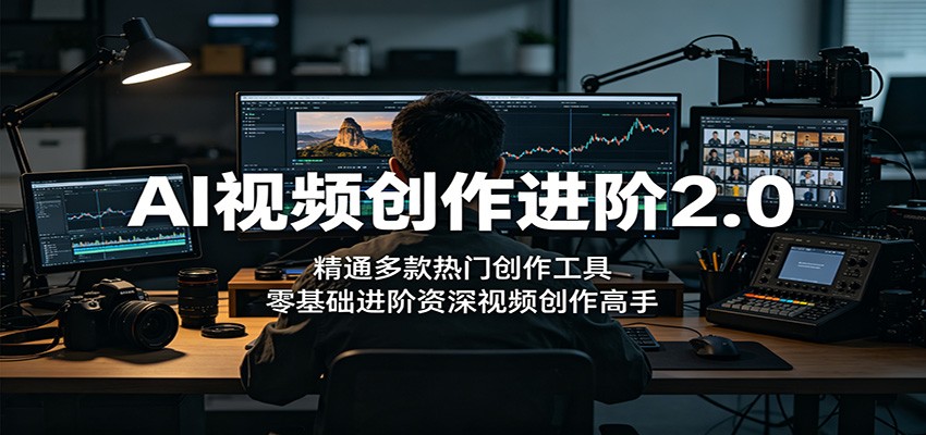 AI视频创作进阶2.0：精通多款热门创作工具，零基础进阶资深视频创作高手-迦哆网创社