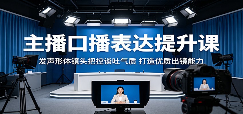 主播口播表达提升课：发声形体镜头把控谈吐气质，打造优质出镜能力-迦哆网创社