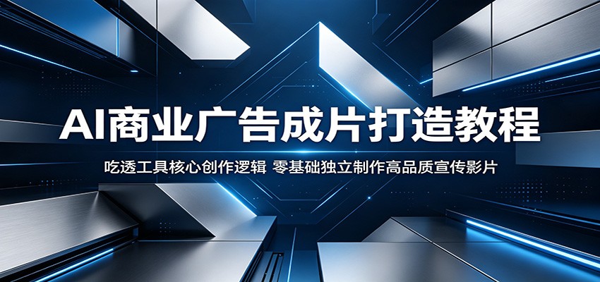 AI商业广告成片打造教程：吃透工具核心创作逻辑，零基础独立制作高品质宣传影片-迦哆网创社