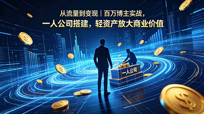 从流量到变现|百万博主实战,一人公司搭建,轻资产放大商业价值-迦哆网创社