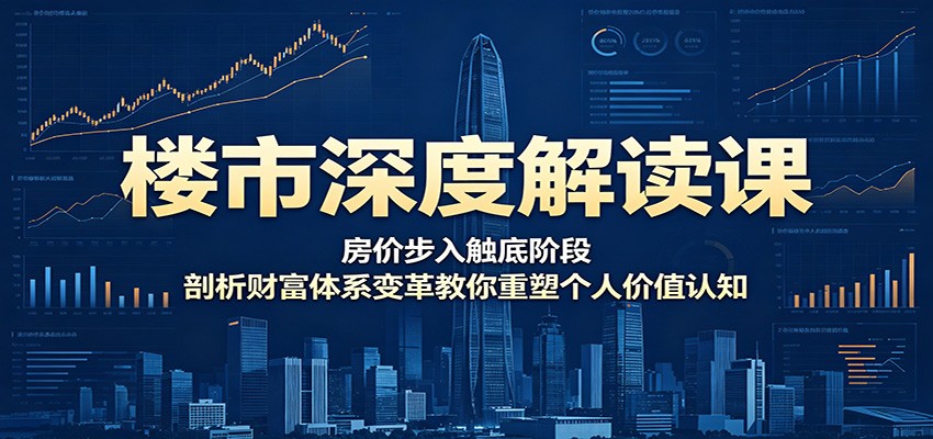 楼市深度解读课：房价步入触底阶段，剖析财富体系变革教你重塑个人价值认知-迦哆网创社