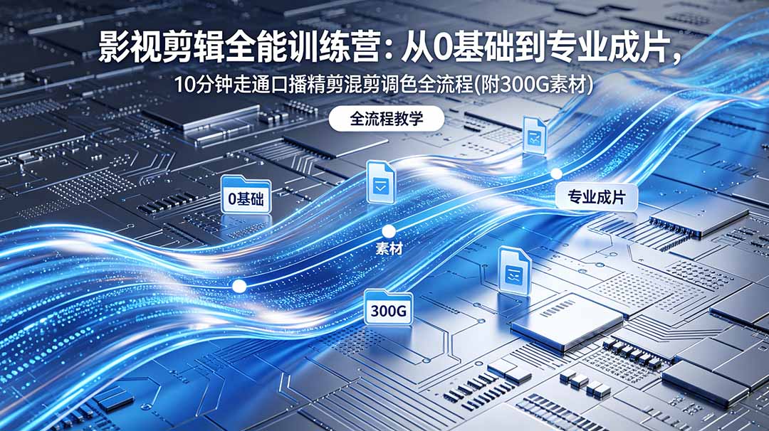 2026影视剪辑全能实战课｜0基础到专业成片，全流程教学，高清带300G素材-迦哆网创社