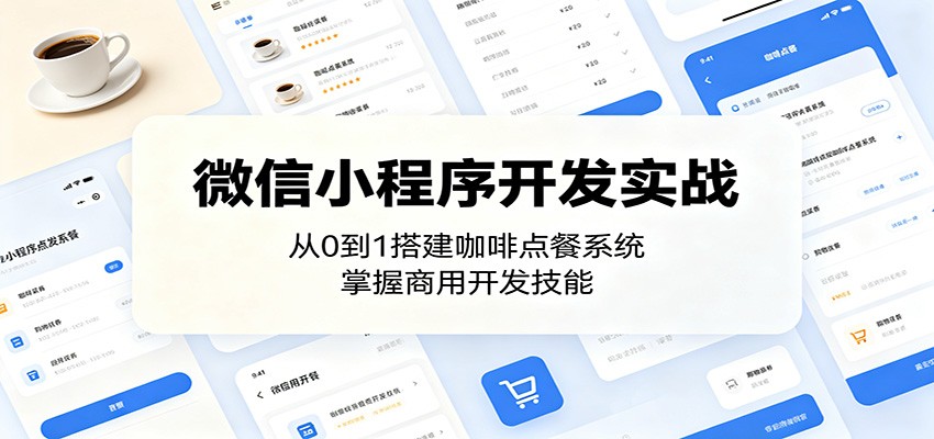 微信小程序开发实战：从0到1搭建咖啡点餐系统，掌握商用开发技能-迦哆网创社