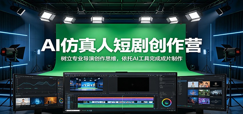 AI仿真人短剧创作营：树立专业导演创作思维，依托AI工具完成成片制作-迦哆网创社