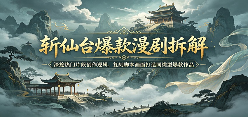 斩仙台爆款漫剧拆解：深挖热门片段创作逻辑，复刻脚本画面打造同类型爆款作品-迦哆网创社