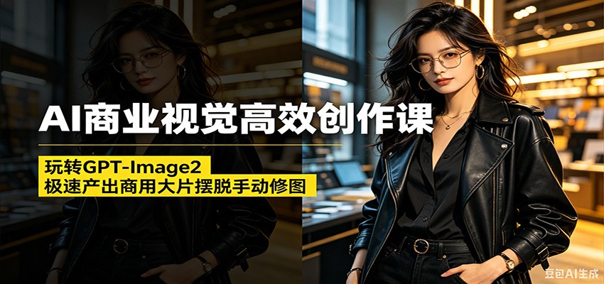 AI商业视觉高效创作课：玩转GPT-Image2，极速产出商用大片摆脱手动修图(更新)-迦哆网创社