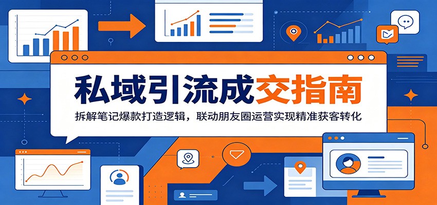 私域引流成交指南：拆解笔记爆款打造逻辑，联动朋友圈运营实现精准获客转化-迦哆网创社