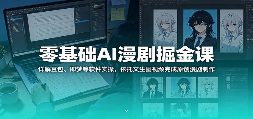 零基础AI漫剧掘金课：详解豆包、即梦等软件实操，依托文生图视频完成原创漫剧制作-迦哆网创社
