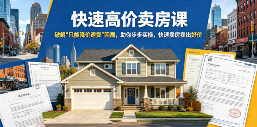 快速高价卖房课，破解“只能降价速卖”困局，助你步步实操，快速卖房卖出好价(更新2026)-迦哆网创社
