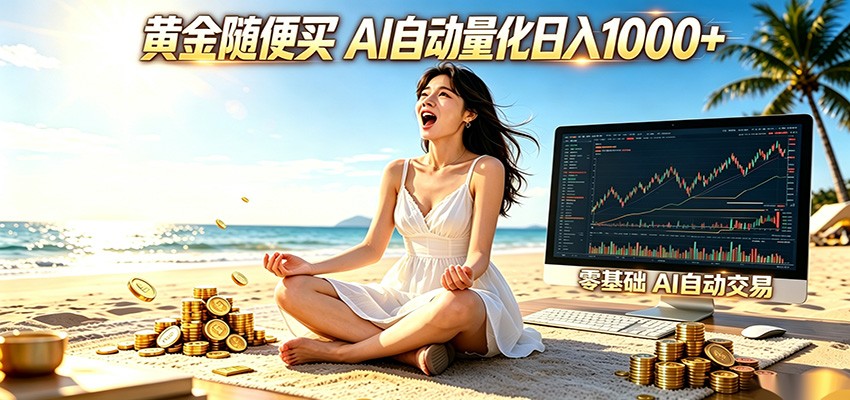 黄金随便买?AI自动外汇量化交易 在家当皇帝 日入1000+-迦哆网创社
