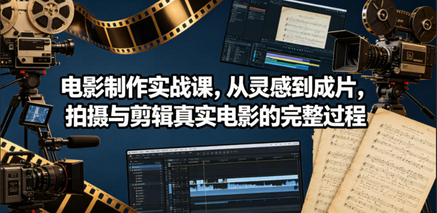 电影制作实战课,从灵感到成片,拍摄与剪辑真实电影的完整过程【原创双语字幕】-迦哆网创社