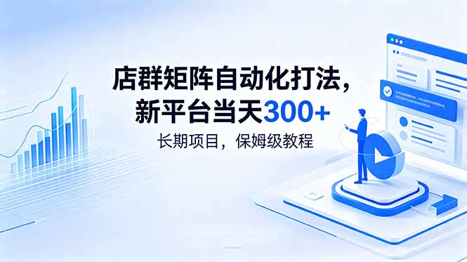 店群矩阵自动化打法,新平台当天300+,长期项目,保姆级教程-迦哆网创社