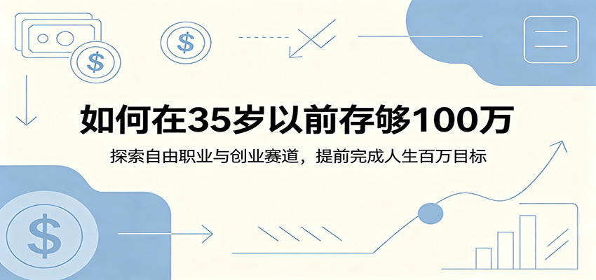 如何在35岁以前存够100万：探索自由职业与创业赛道，提前完成人生百万目标-迦哆网创社