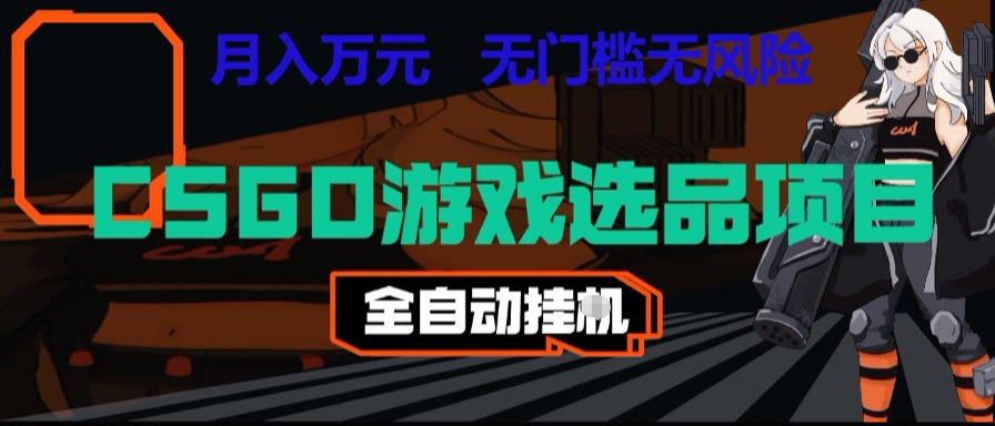 CSGO游戏自动扫货项目,全自动运行,月入1W,无风险,长期稳定可以做【揭秘】-迦哆网创社