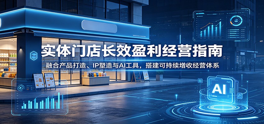 实体门店长效盈利经营指南:融合产品打造、IP塑造与AI工具,搭建可持续增收经营体系-迦哆网创社