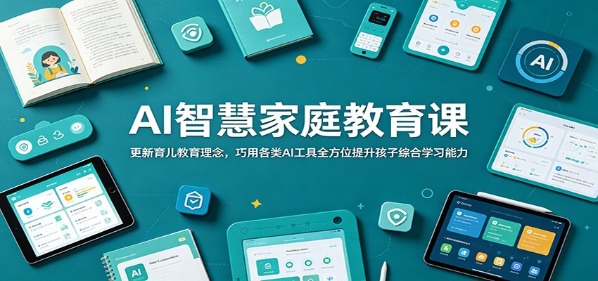 AI智慧家庭教育课：更新育儿教育理念，巧用各类AI工具全方位提升孩子综合学习能力-迦哆网创社