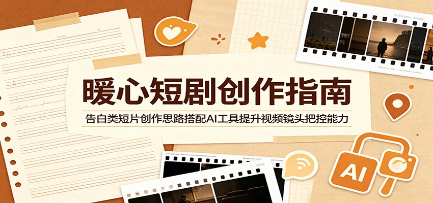 暖心短剧创作指南：告白类短片创作思路搭配AI工具提升视频镜头把控能力-迦哆网创社