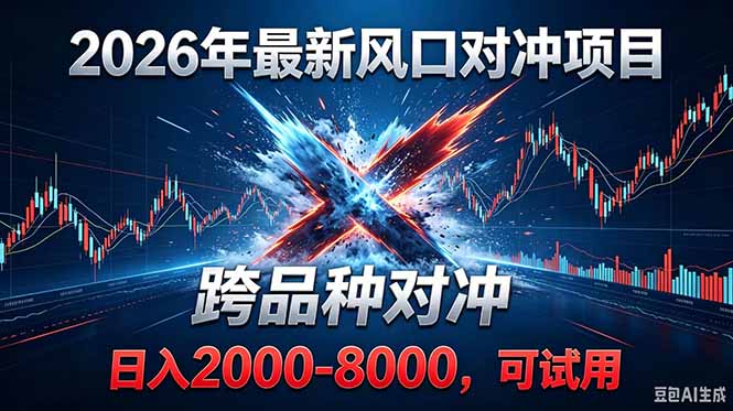 2026创业新风口！最新对冲！跨品种对冲！日收益2000-6000+-迦哆网创社