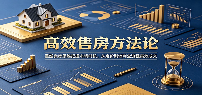 高效售房方法论：重塑卖房思维把握市场时机，从定价到谈判全流程高效成交-迦哆网创社