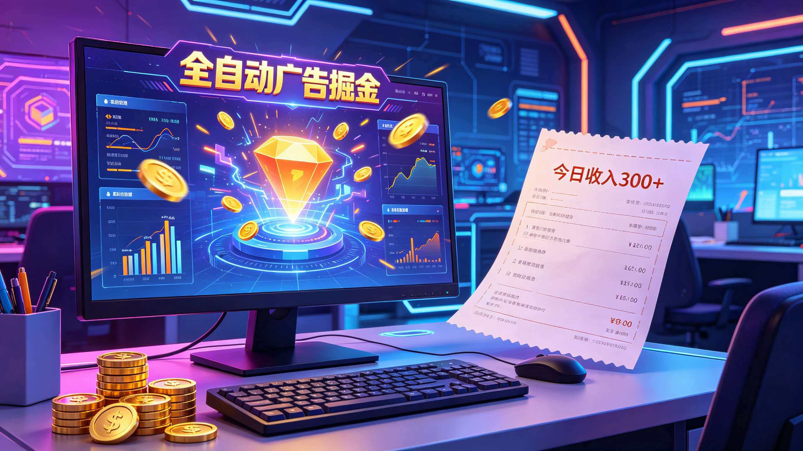 图片[1]-全自动广告掘金，日入300+。全程Ai自动化运行，解放双手，时间自由。收益稳定-迦哆网创社