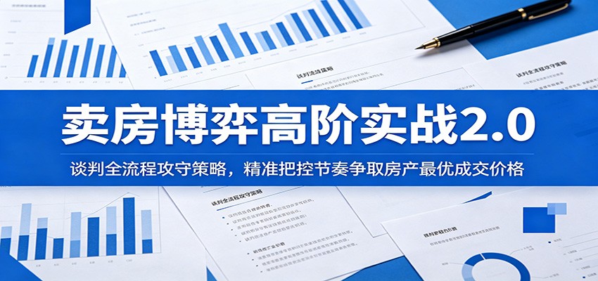 卖房博弈高阶实战2.0：谈判全流程攻守策略，精准把控节奏争取房产最优成交价格-迦哆网创社