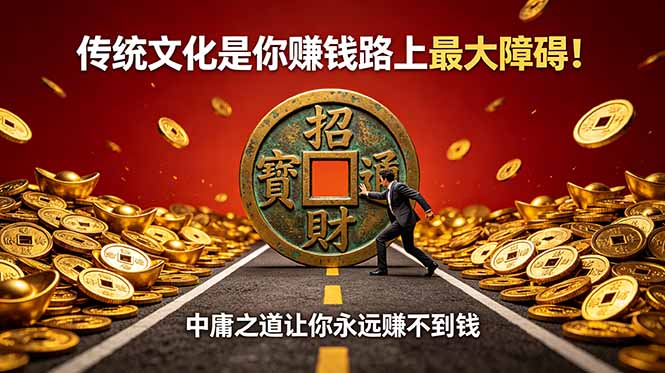 付费文章：传统文化是你赚钱路上最大障碍！中庸之道让你永远赚不到钱-迦哆网创社