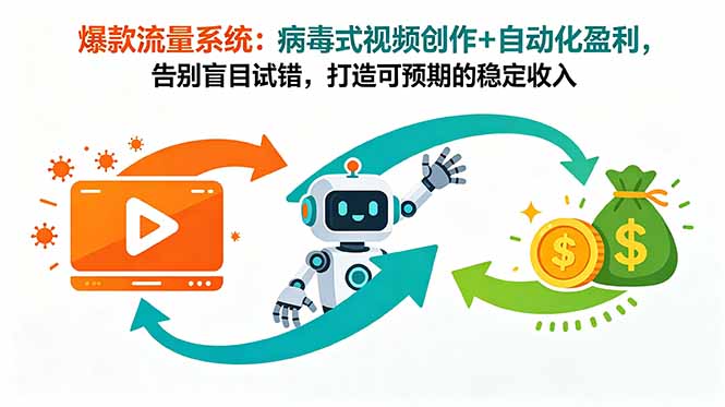 爆款流量系统:病毒式视频创作+自动化盈利,告别盲目试错,打造可预期的稳定收入-迦哆网创社