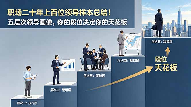 付费文章:职场二十年上百位领导样本总结!五层次领导画像,你的段位决定你的天花板-迦哆网创社
