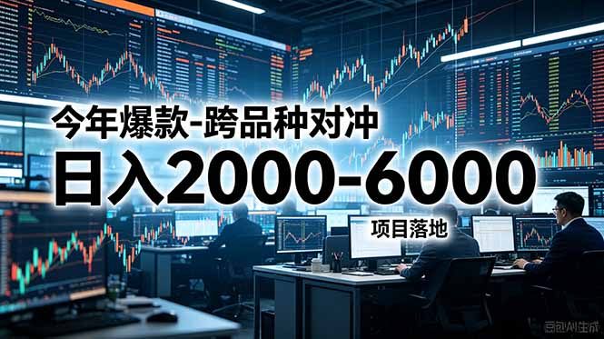 今年爆款-跨品种对冲日入2000-6000，项目落地！-迦哆网创社