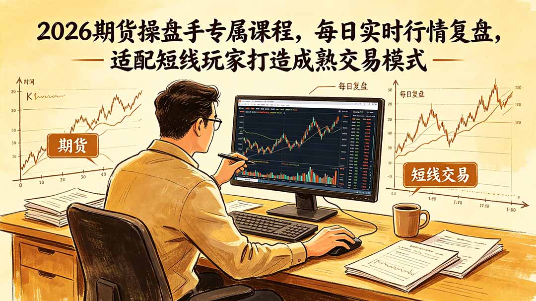 2026期货操盘手专属课程-更新6月,每日实时行情复盘,适配短线玩家打造成熟交易模式-迦哆网创社