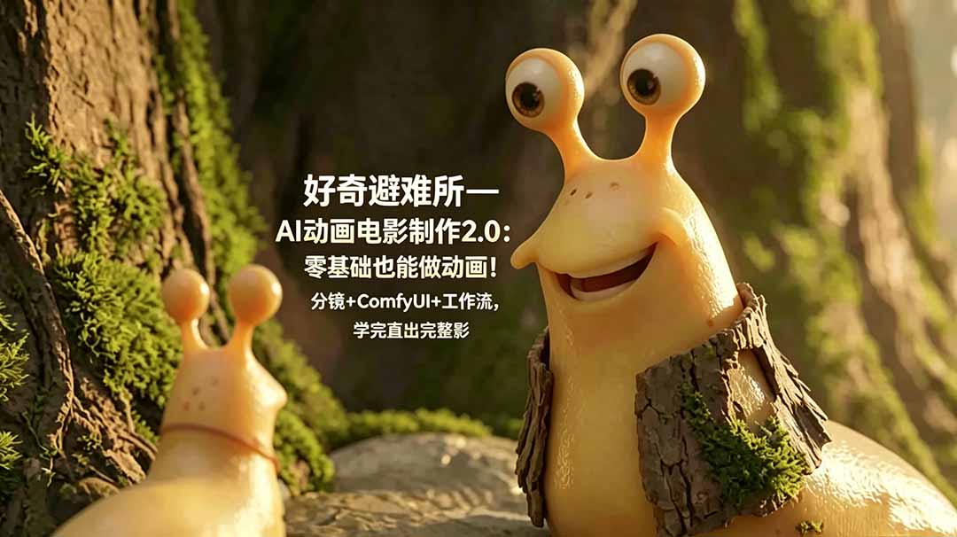 好奇避难所—AI动画电影制作2.0：零基础也能做动画！分镜+ComfyUI+工作流，学完直出完整影片-迦哆网创社