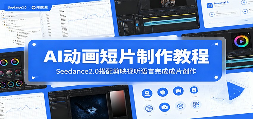 AI动画短片制作教程：Seedance2.0搭配剪映视听语言完成成片创作-迦哆网创社
