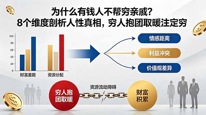 付费文章:为什么有钱人不帮穷亲戚?8个维度剖析人性真相,穷人抱团取暖注定穷-迦哆网创社