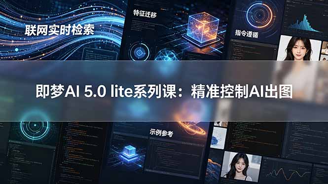 即梦AI 5.0 lite实战课：联网实时检索+特征迁移+指令遵循+示例参考，精准控制AI出图-迦哆网创社