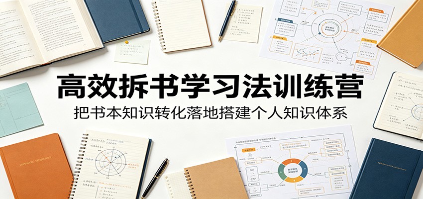 高效拆书学习法训练营，把书本知识转化落地搭建个人知识体系-迦哆网创社