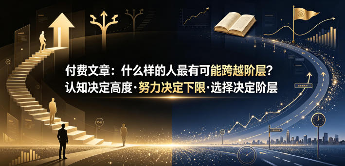 付费文章:什么样的人最有可能跨越阶层?认知决定高度·努力决定下限·选择决定阶层-迦哆网创社