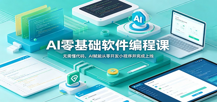 AI零基础软件编程课:无需懂代码,AI赋能从零开发小程序并完成上线-迦哆网创社
