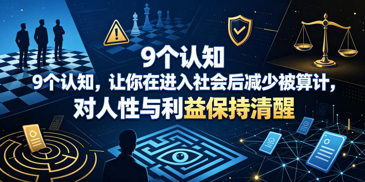 付费文章：9个认知，让你在进入社会后减少被算计，对人性与利益保持清醒-迦哆网创社